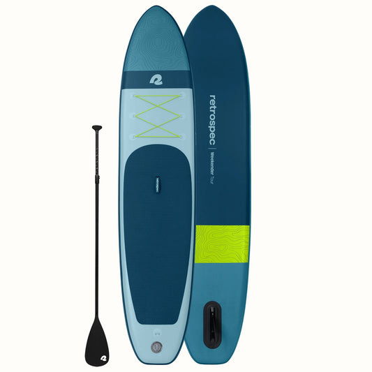 Retrospec Inflatable Standup Paddleboard iSUP Weekender Tour 11' Inflatable Stand Up Paddle Board (Legacy) Adriatic Blue Color Condition New Max 275 LB Stand Up Paddle Board Inflatable Boating
