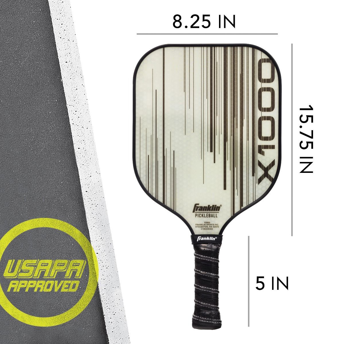 Franklin X1000 Pickleball Paddle Size 7.7 - 8.2 Oz