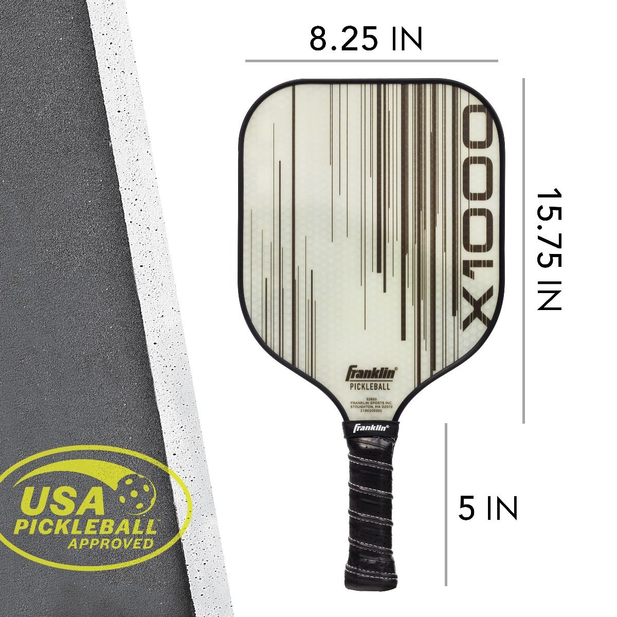 Franklin X1000 Pickleball Paddle Size 7.7 - 8.2 Oz