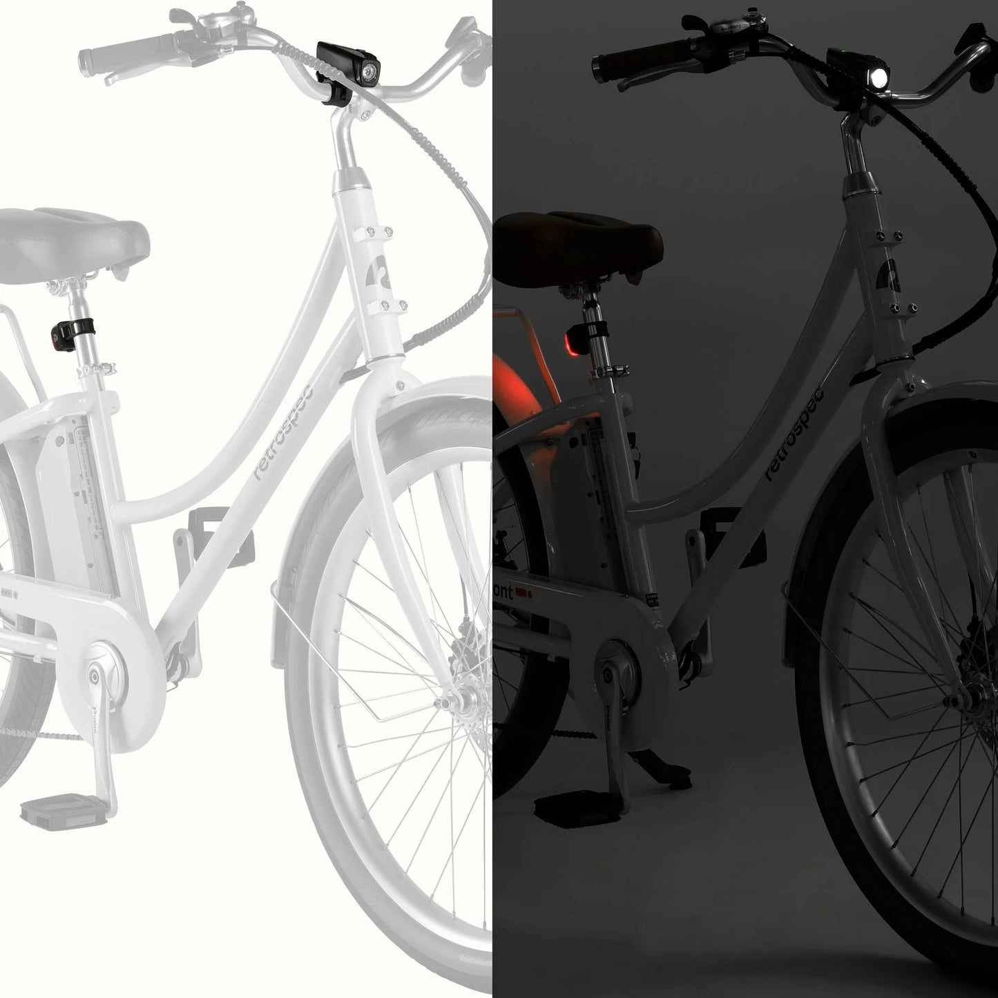 Beam 2-Piece Light Kit eBike Bikes Black New
