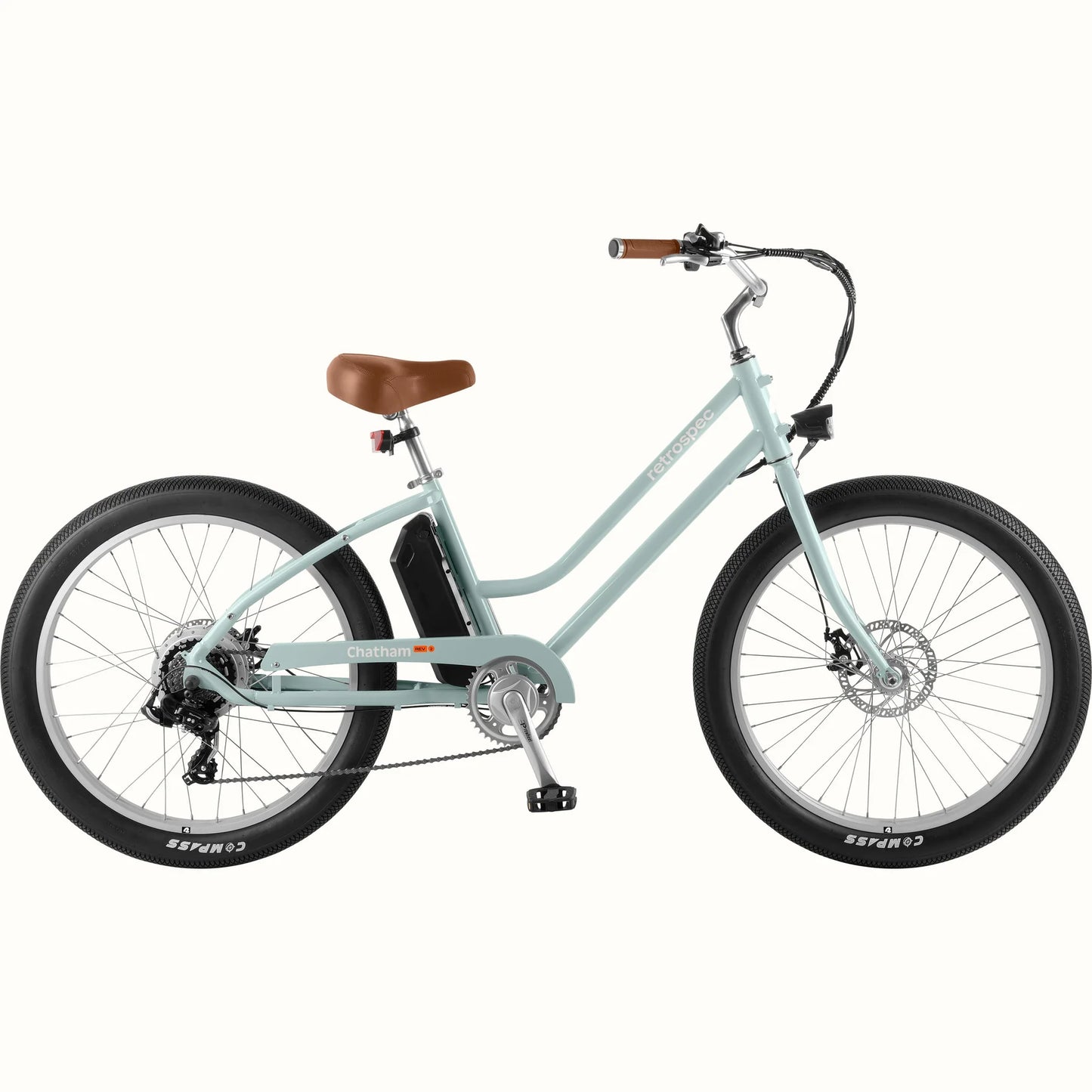 Retrospec Chatham Rev 2 Electric Beach Cruiser Bike - Step Through EBike