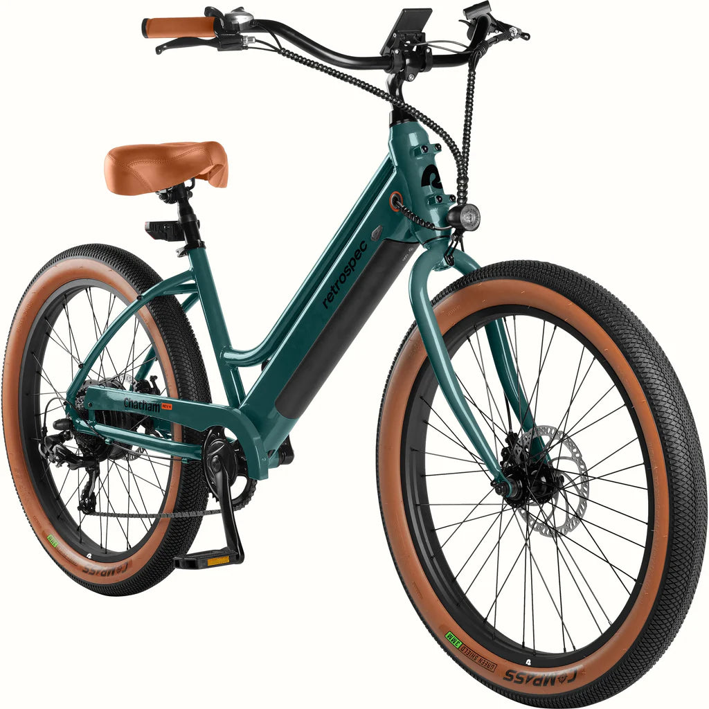 Retrospec Chatham Rev Plus Electric Beach Cruiser Bike - Step Through EBike