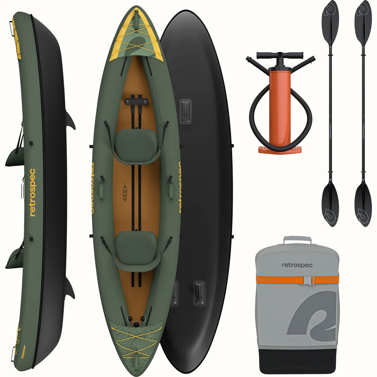 Inflatable Coaster Kayak Tandem New 12'6" Max 505 LB Adult