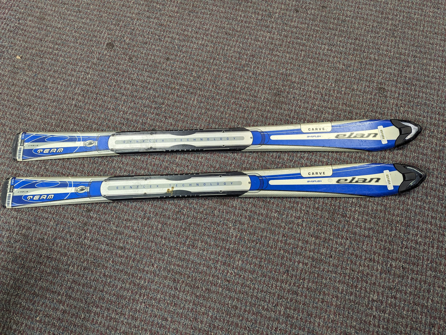 Elan Carve Team Skis *NO Bindings* Size 110 Cm Color Blue Condition Used