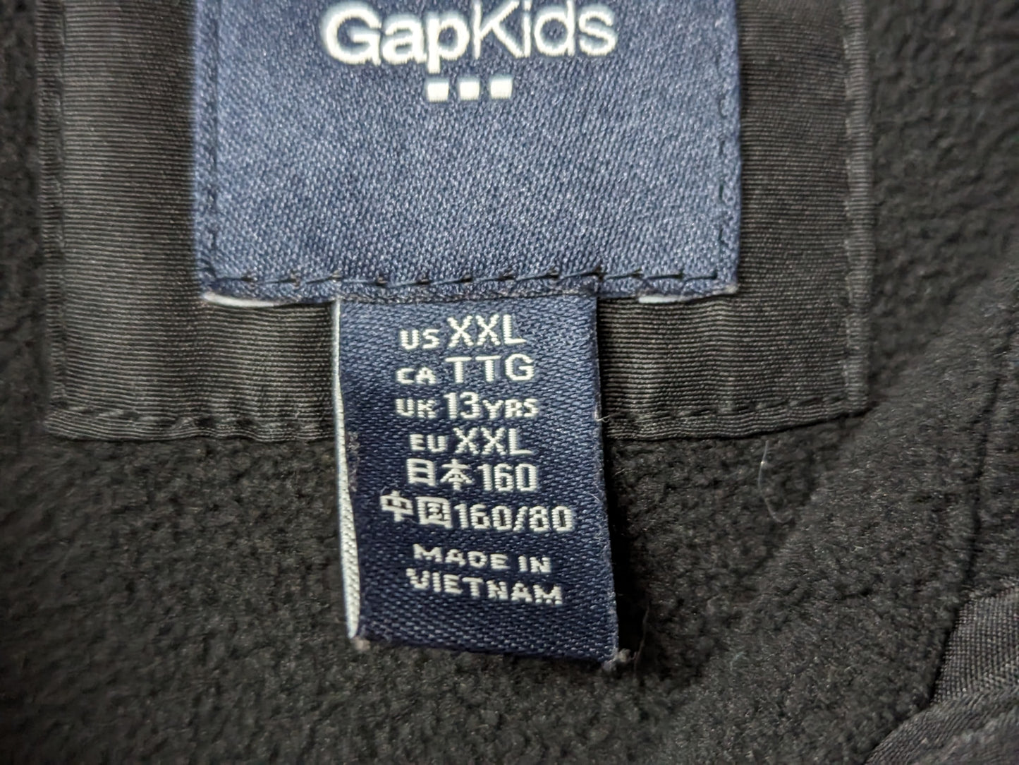 Gap Kids Youth Hooded Jacket Coat Size Youth 2X Large Color Black Condition Used