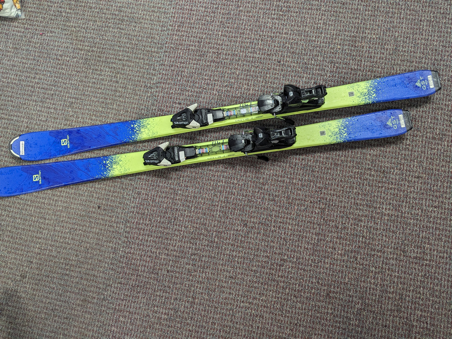 Salomon QST Lux Skis w/Salomon Bindings Size 150 Cm Color Blue Condition Used