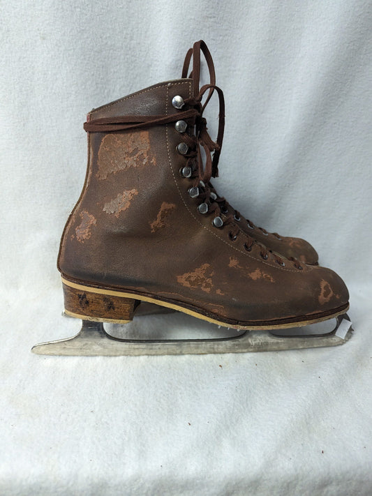 Rink Master Ice Skates Size 9 Color Brown Condition Used