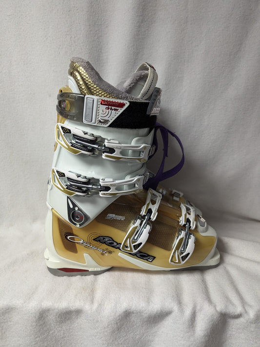 Nordica Olympia 5m10 90-80 Ski Boots Size 26.5 Color Gold Condition Used