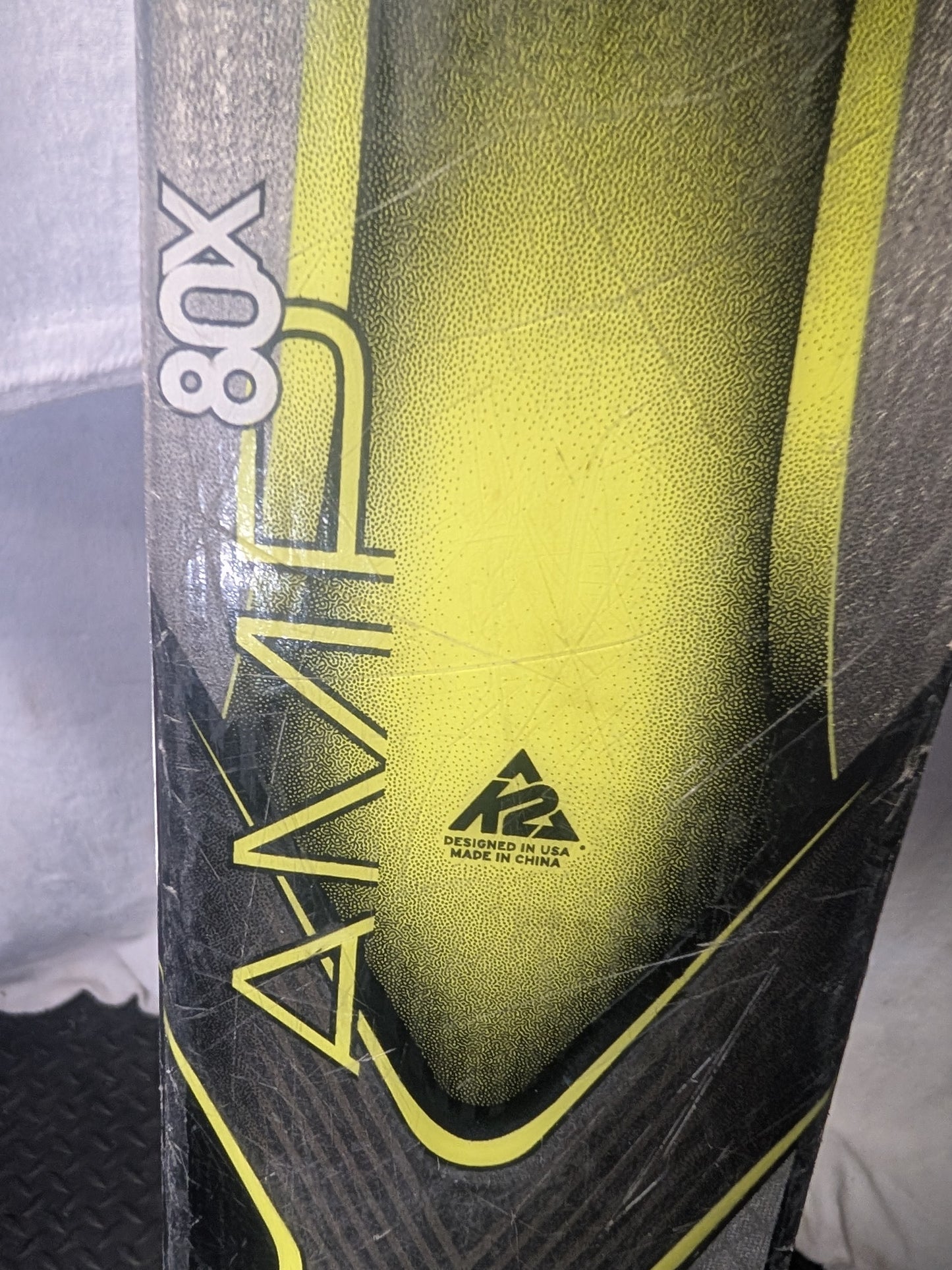 K2 AMP 80x Skis Tyrolia SP10 Sympro Bindings Size 177 Cm Color Green Used