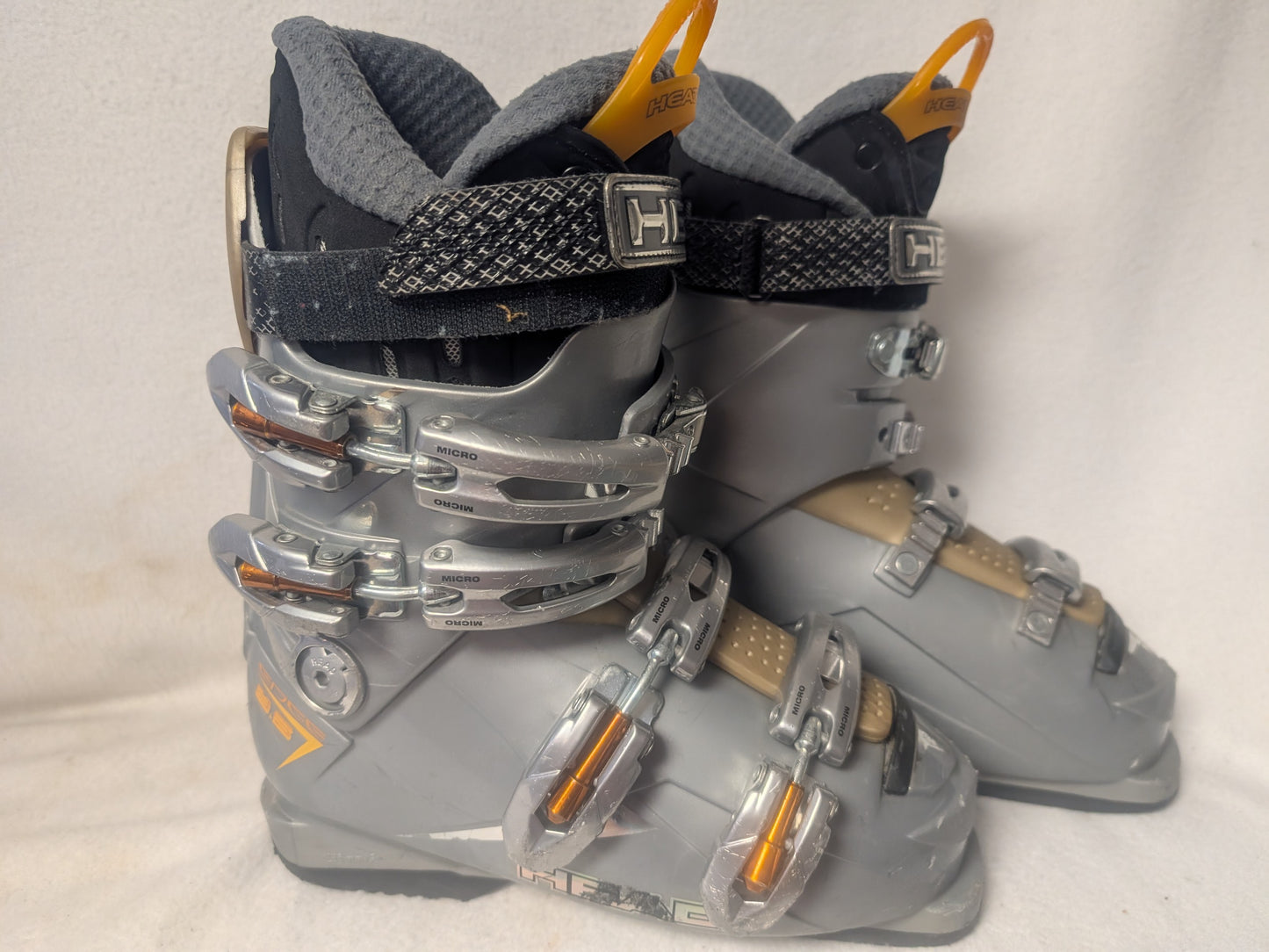 Head Edge 9.5 Ski Boots Size 24.5 Color Silver Condition Used