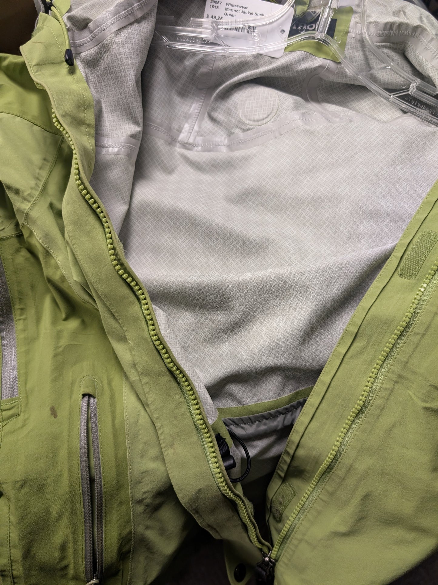 Marmot Shell Jacket Coat Size Women Small Color Green Used