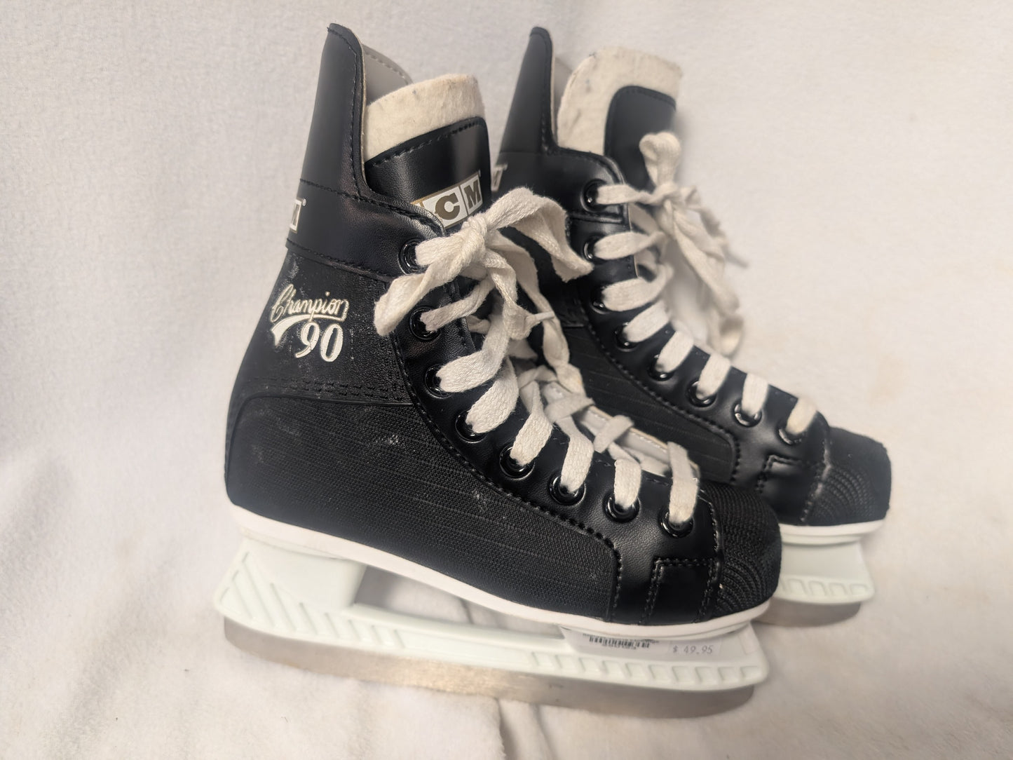 CCM Champion 90 Hockey Ice Skates Size 1 Color Black Condition Used Clean