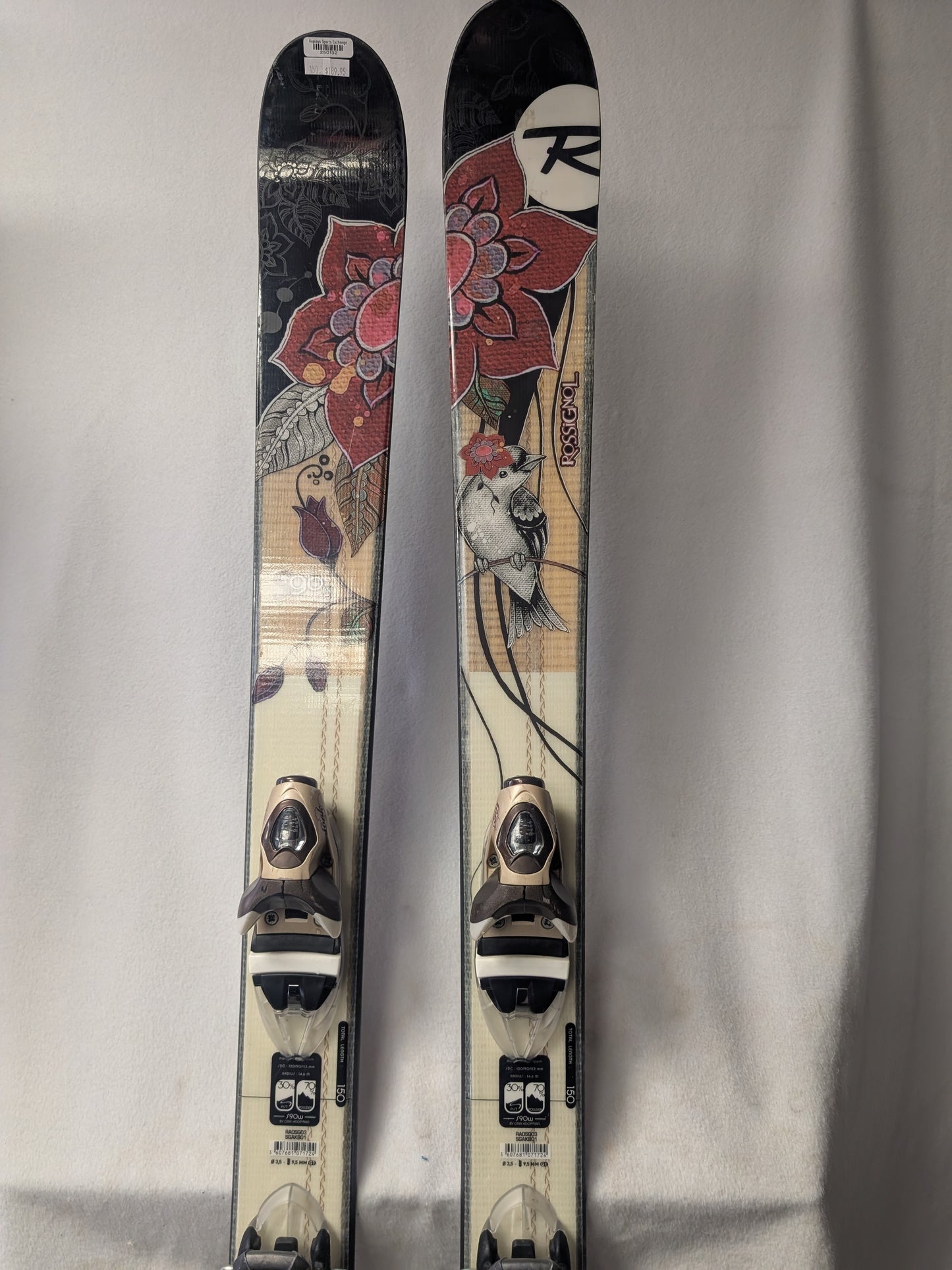 Rossignol Skis Look Bindings 150 cm Brown Used