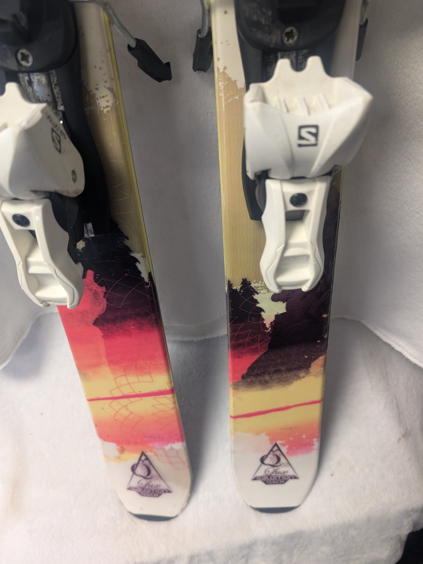 Salomon Q Lux Skis Salomon s10 Bindings Size 159 Cm Orange Used Women
