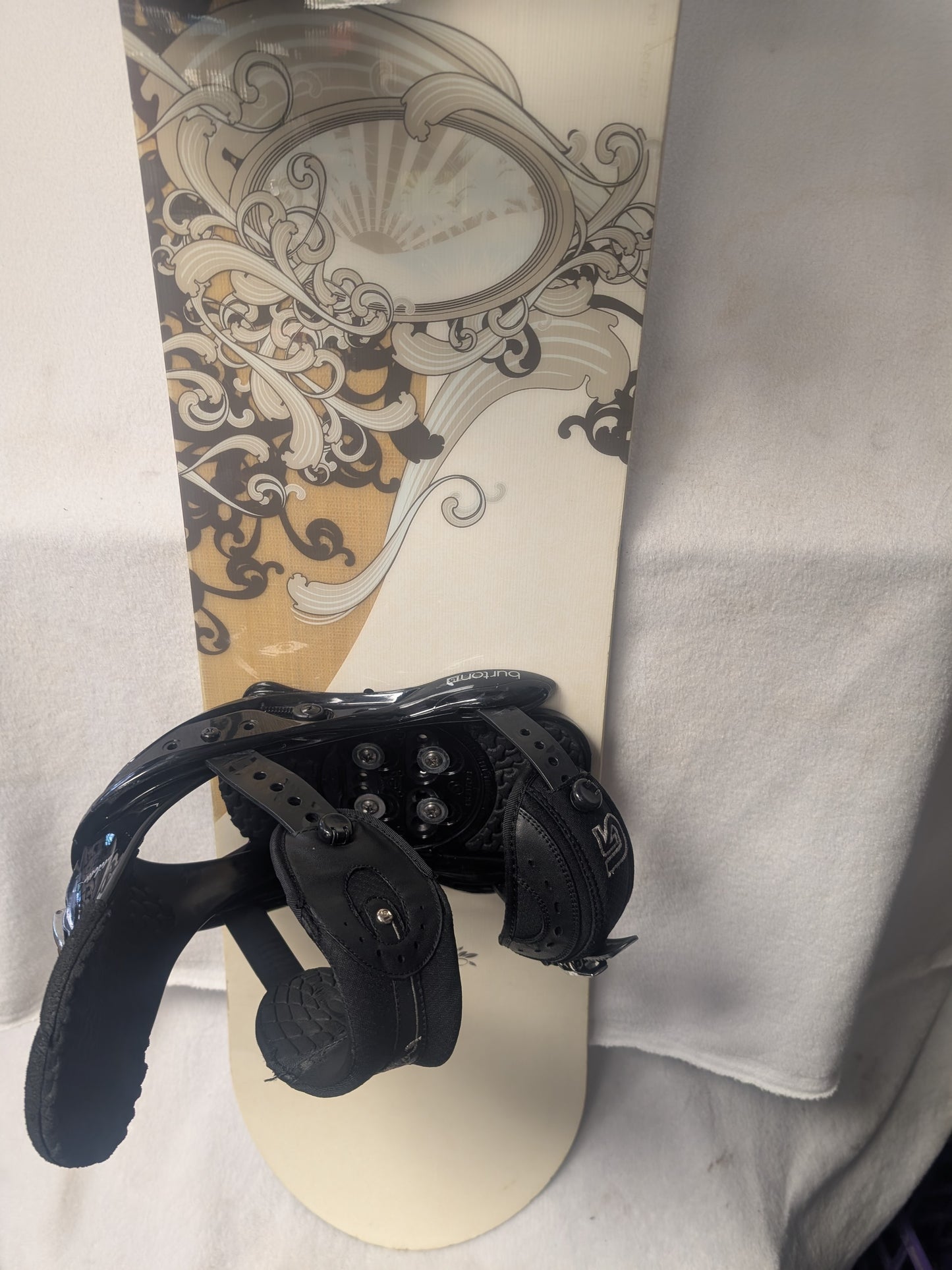 Ride Grace Snowboards Burton Stiletto Bindings Size 154 Cm Color Brown Used