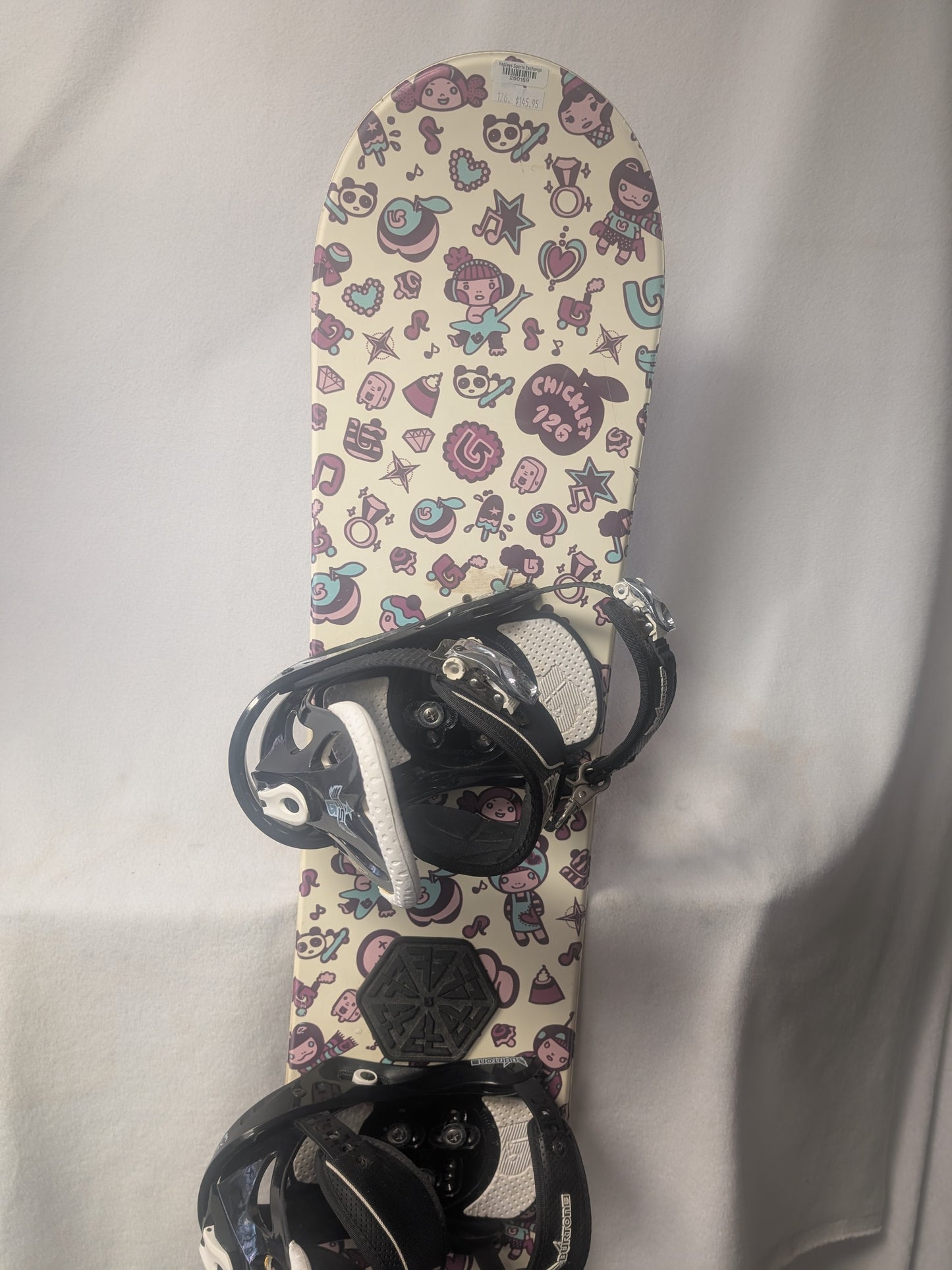 Burton Chicklet Snowboards Burton FS Bindings Size 126 Cm White Used