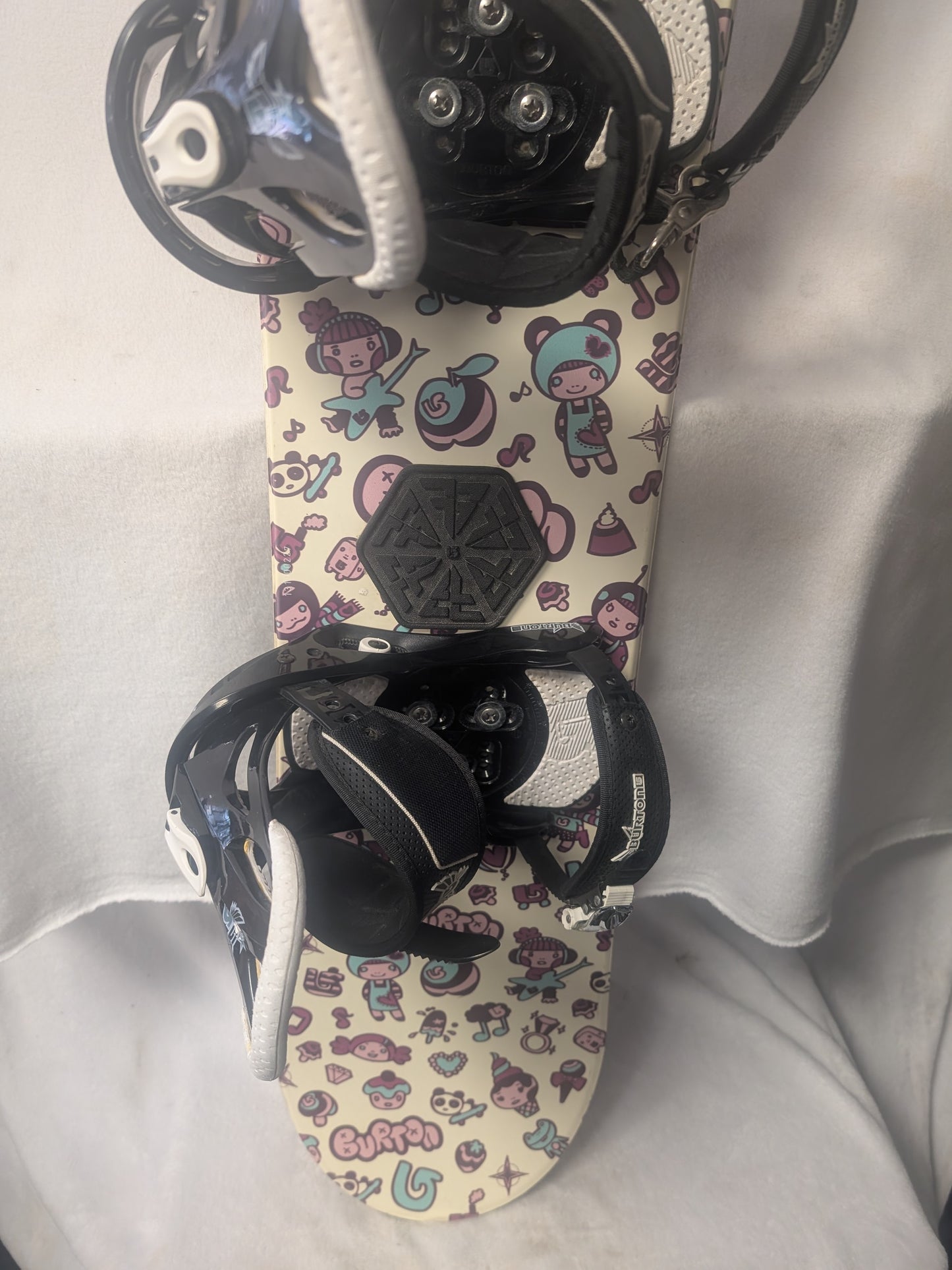 Burton Chicklet Snowboards Burton FS Bindings Size 126 Cm White Used