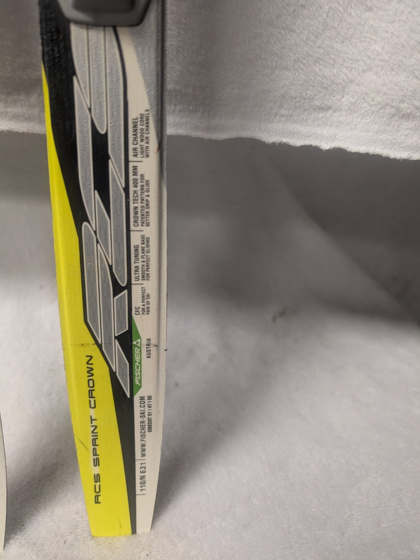 Classic Cross Country Fischer XC Skis NNN Profil Bindings Size 110 Cm Yellow Used