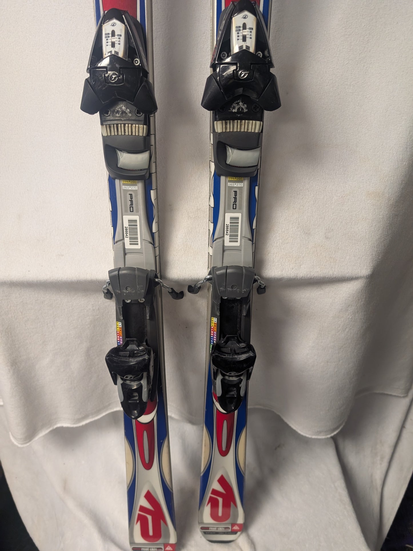 K2 Omni Sr Skis Tyrolia SP120 Bindings Size 174 Cm Color Red Condition Used