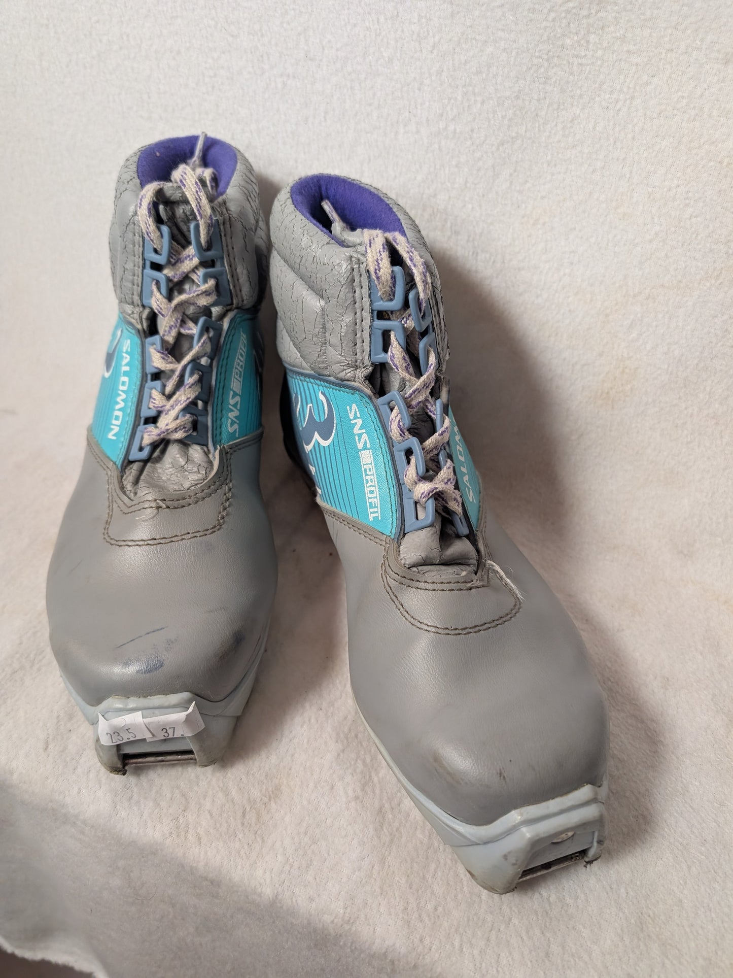 Salomon 311 SR XC Cross Country SNS Profil Ski Boots Size 23.5 37 Gray Used