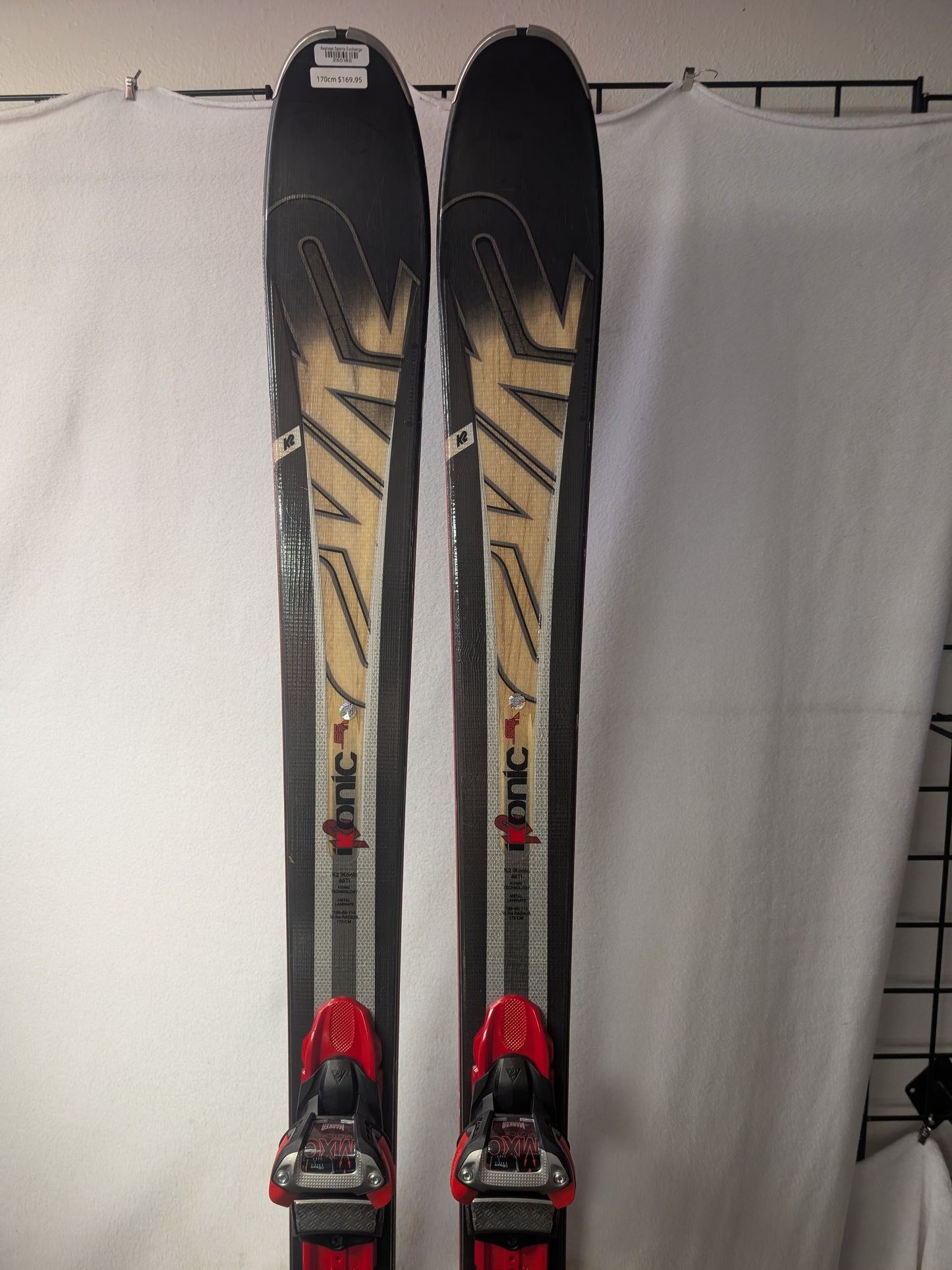 K2 Iconic Skis Marker MXC 12.0 TCX Bindings Size 170 Cm Black Used