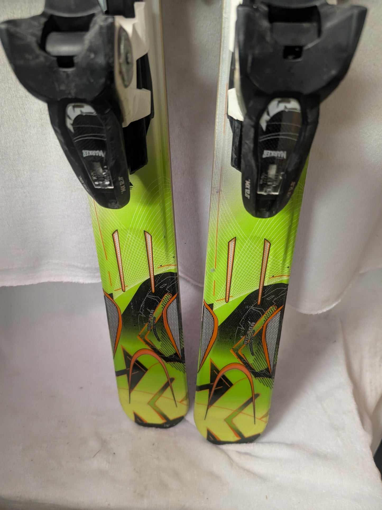 K2 Rictor Skis Marker MX 12.0 Bindings Size 167 Cm Green Used