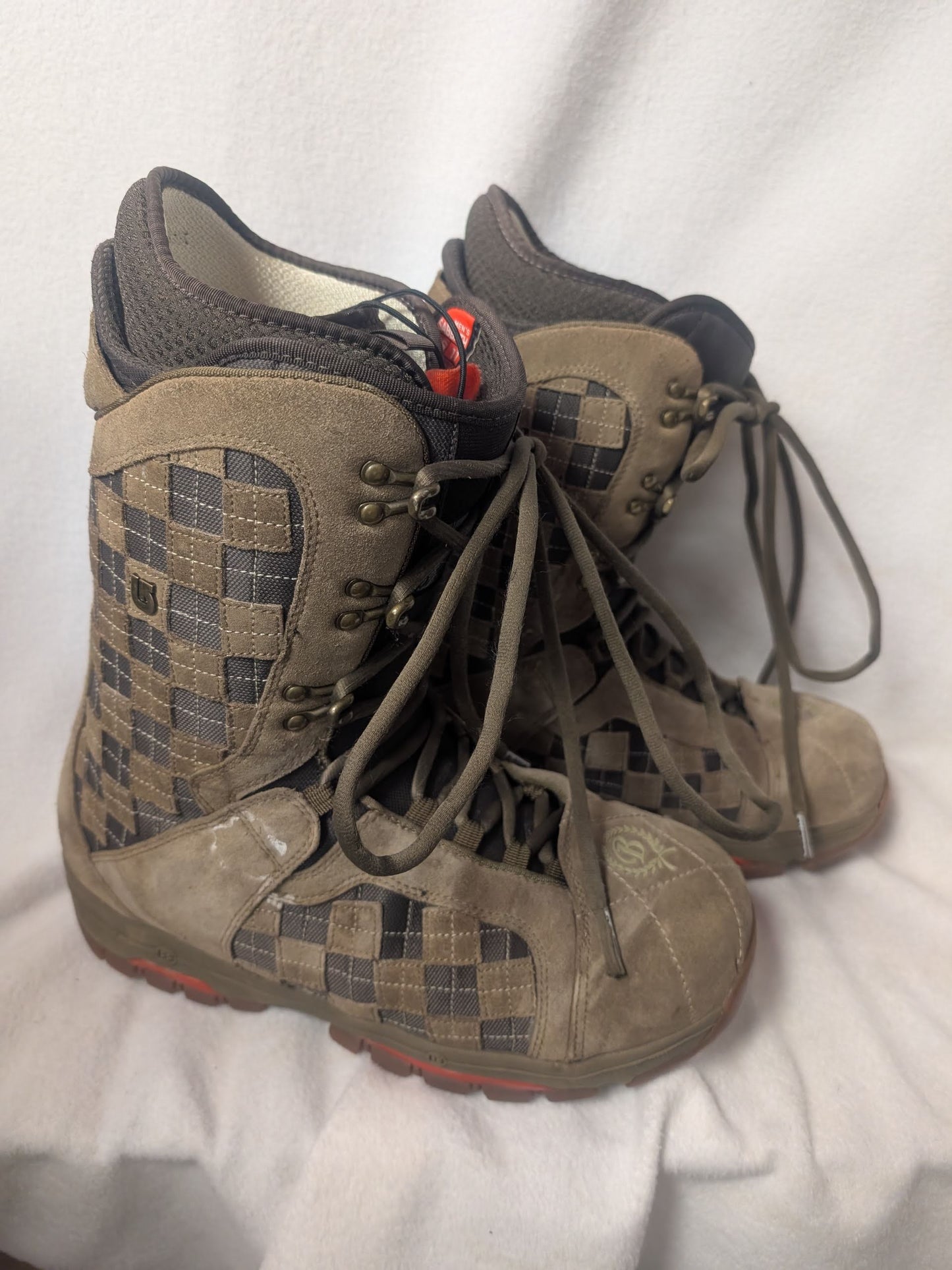 Burton Sabbath Snowboard Boots Size 11 Brown Used Adult