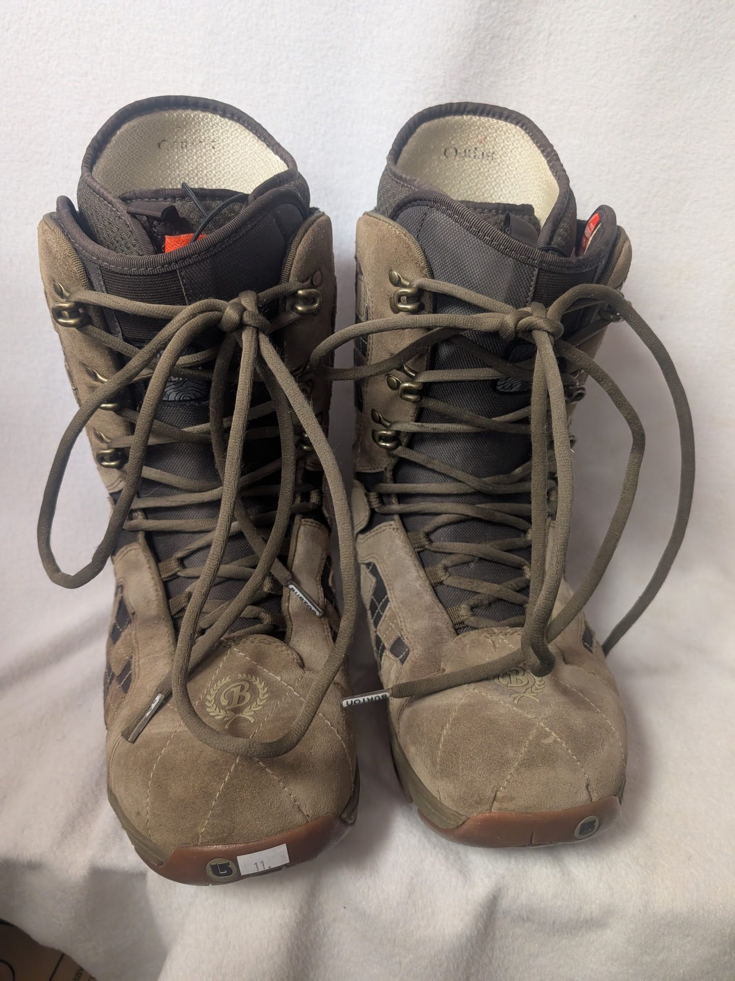 Burton Sabbath Snowboard Boots Size 11 Brown Used Adult
