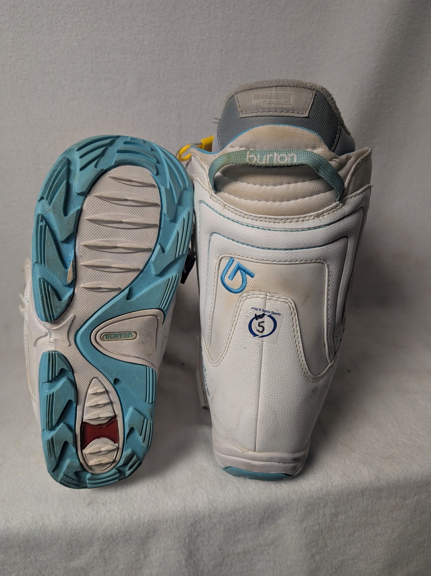 Burton Emerald Smalls Women Snowboard Boots Size 5 Color White Condition Used