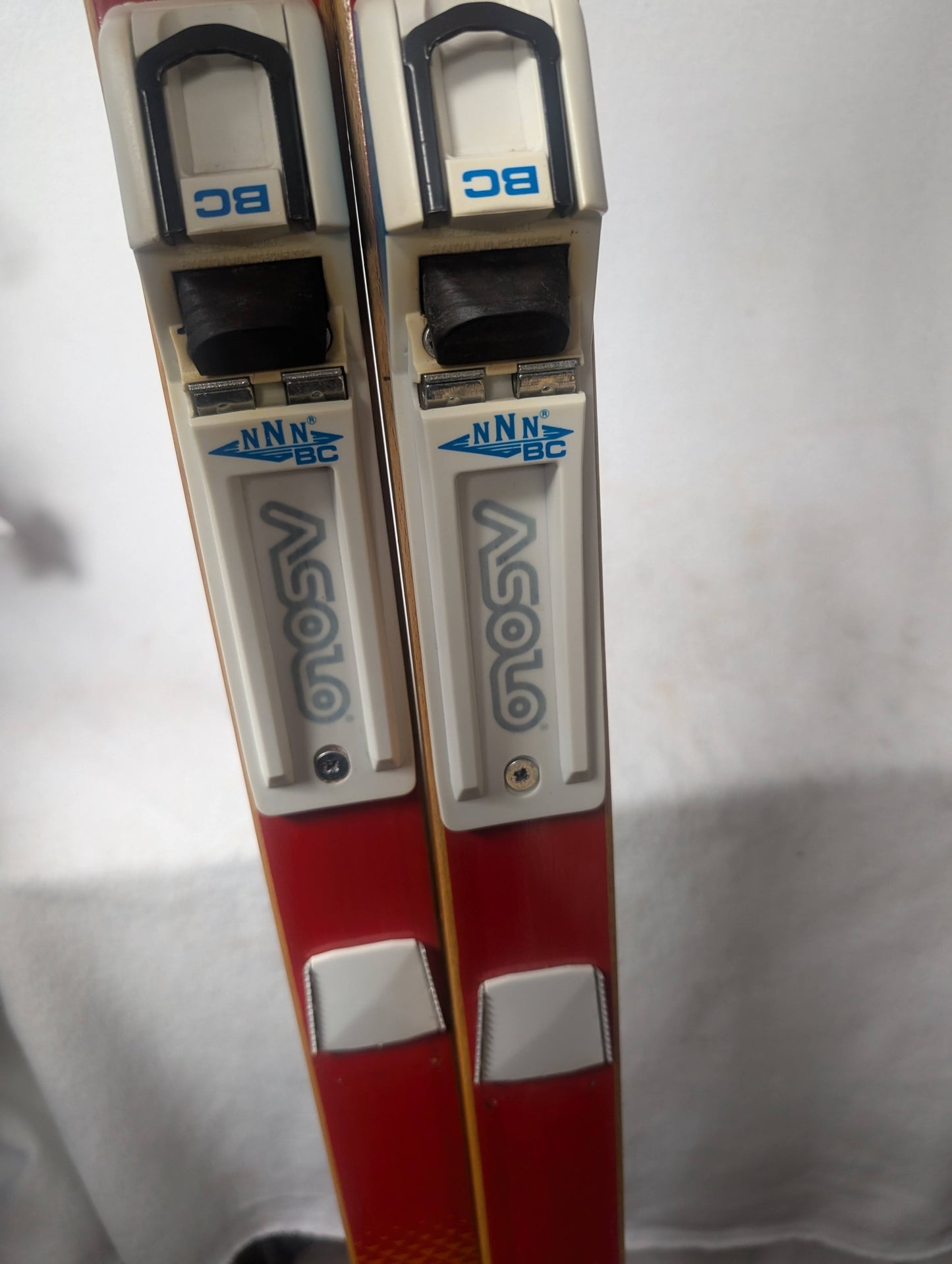 Back Country Head T XC Wood Skis NNN BC Bindings Size 190 Cm Brown Used