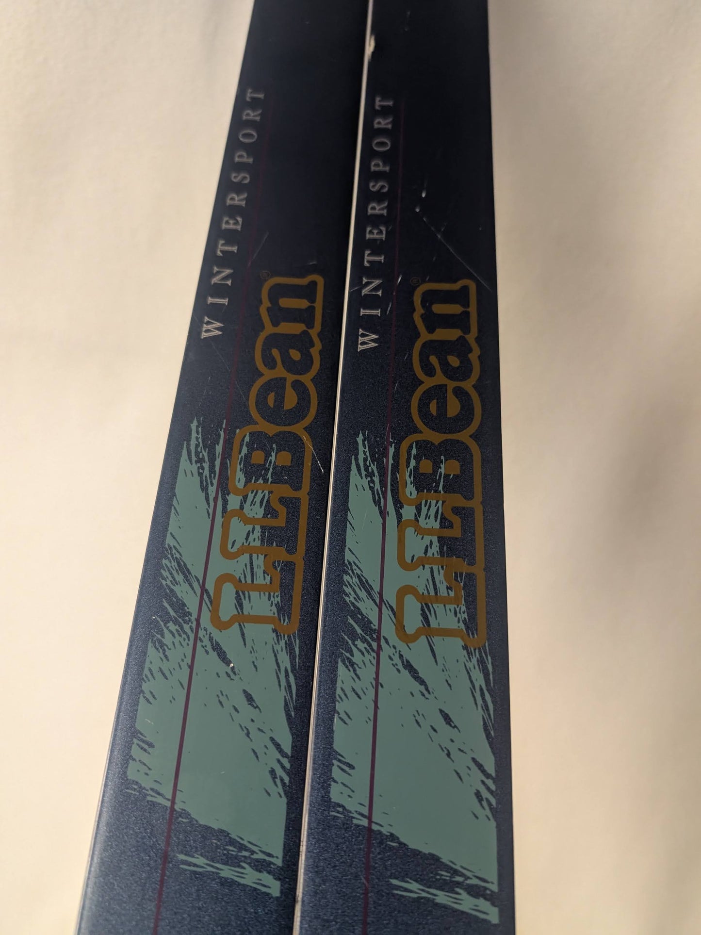 Cross Country LL Bean XC Skis with Bindings Size 180 Cm Blue Used