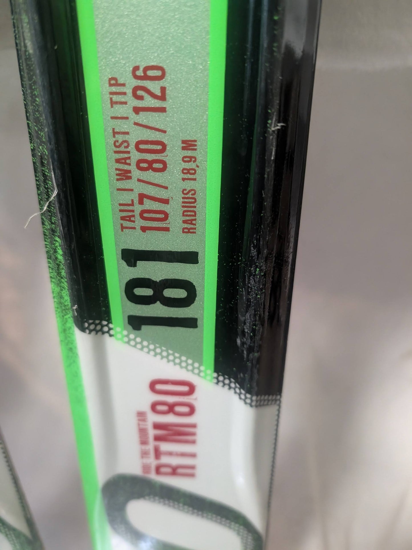 Volkl RTM80 Skis Marker Wideride XRT Bindings Size 181 Cm Black Used