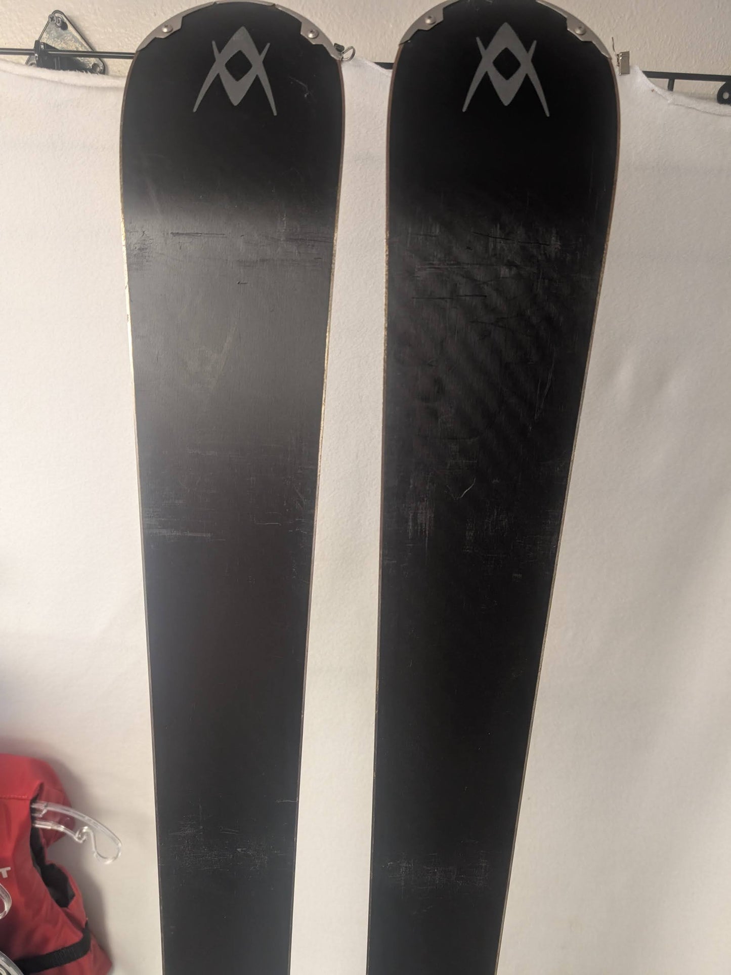 Volkl RTM80 Skis Marker Wideride XRT Bindings Size 181 Cm Black Used
