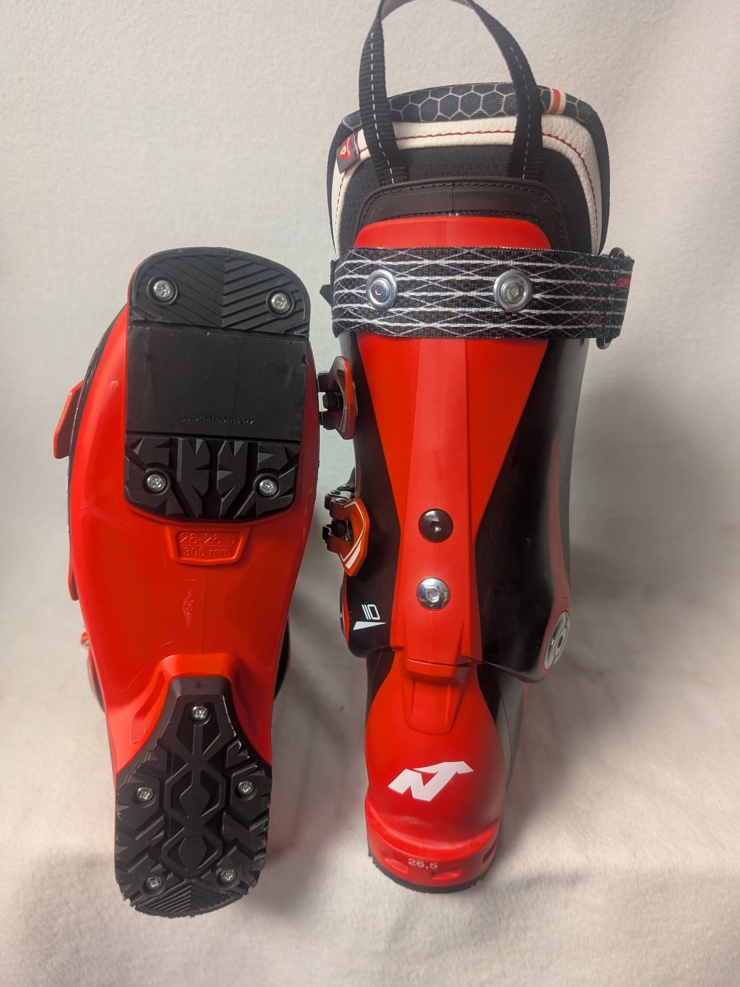 Nordica Speed Machine 110 Ski Boots Size 26.5 Color Red Condition Used