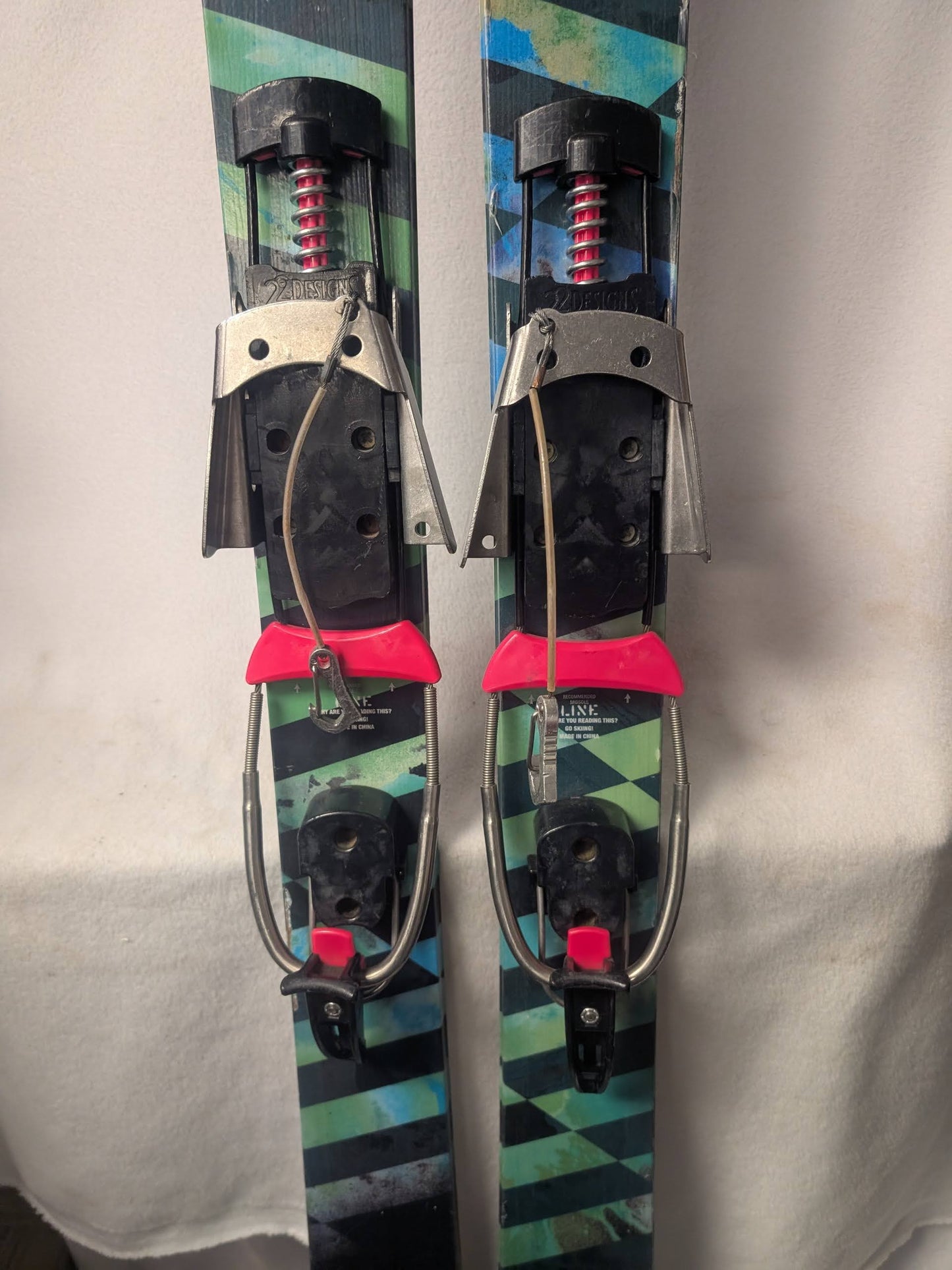 Line Skis Telemark Bindings Size 165 Cm Green Used