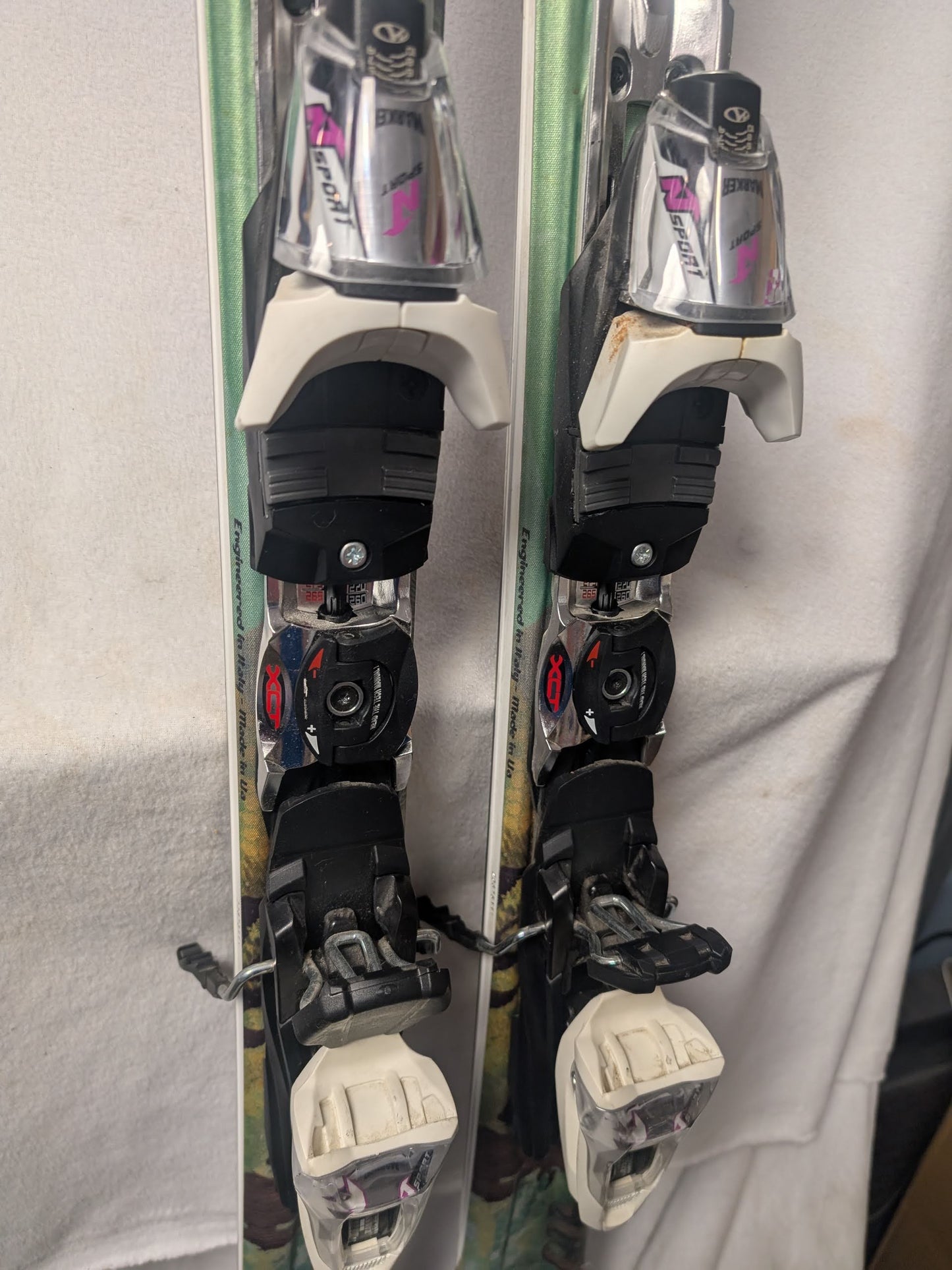Nordica Amber Skis Marker NSport Bindings Size 152 Cm Green Used