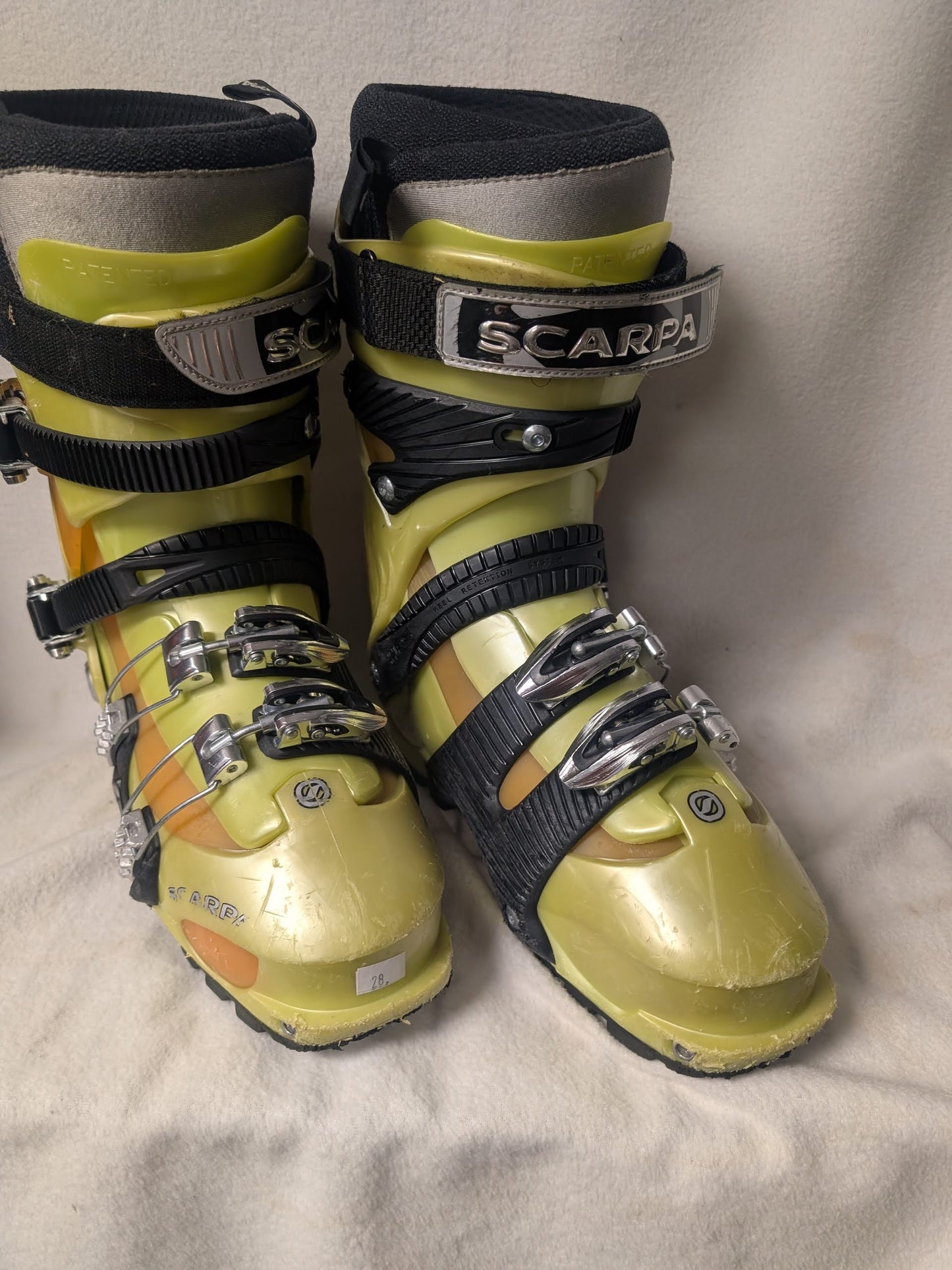 Scarpa Spirit4 AT XC Ski Boots Size 28.5? Color Green Condition Used