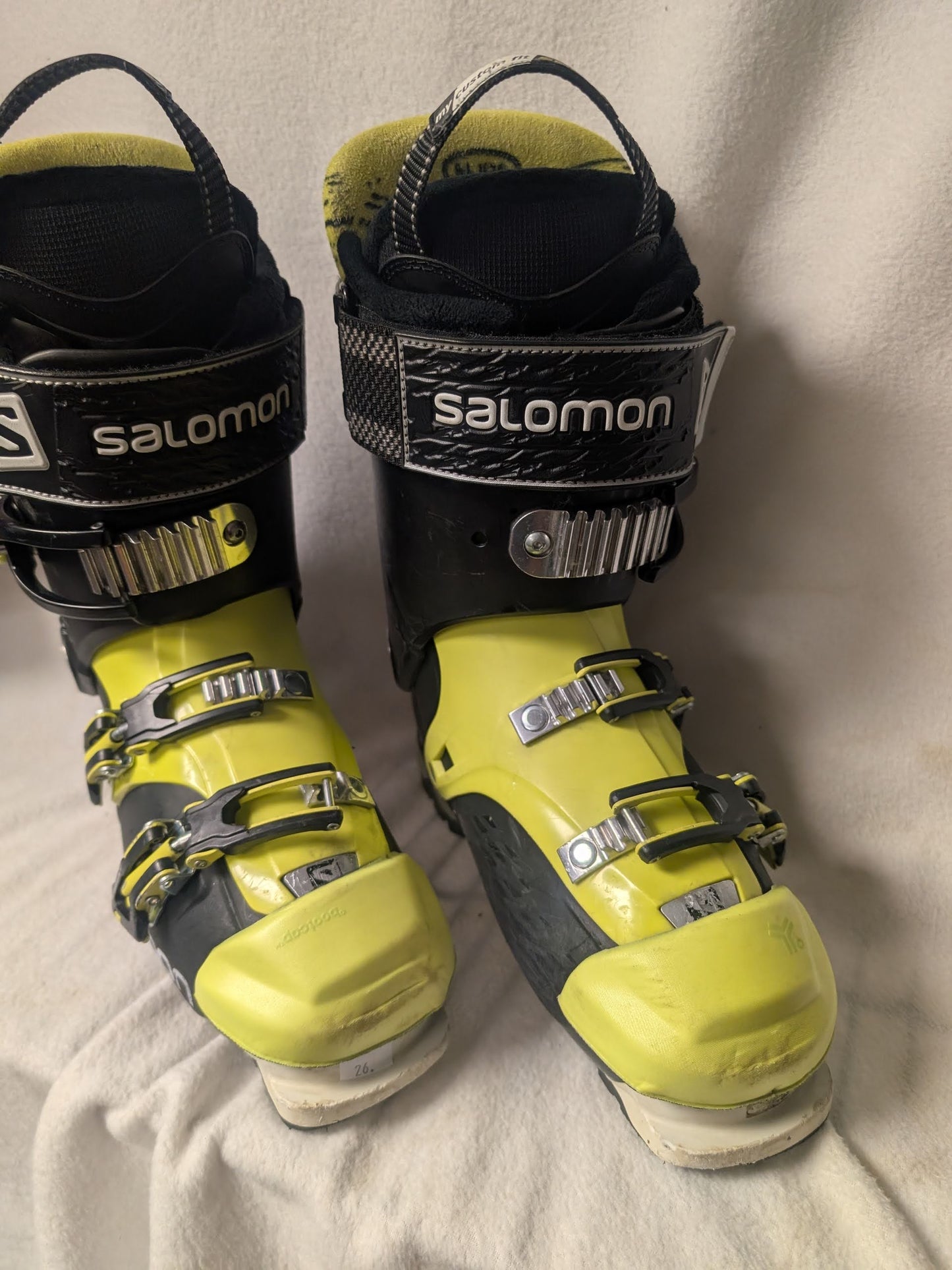 Salomon Quest Access 90 Ski Boots Size 26 Color Yellow Condition Used