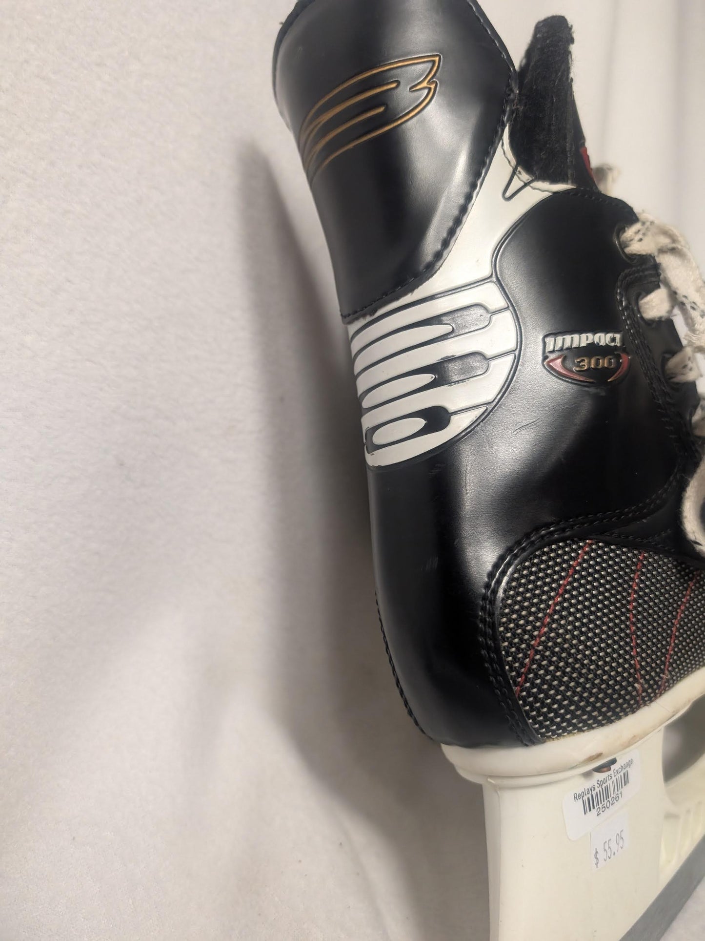 Bauer Impact 300 Hockey Ice Skates Size 7 Color Black Used