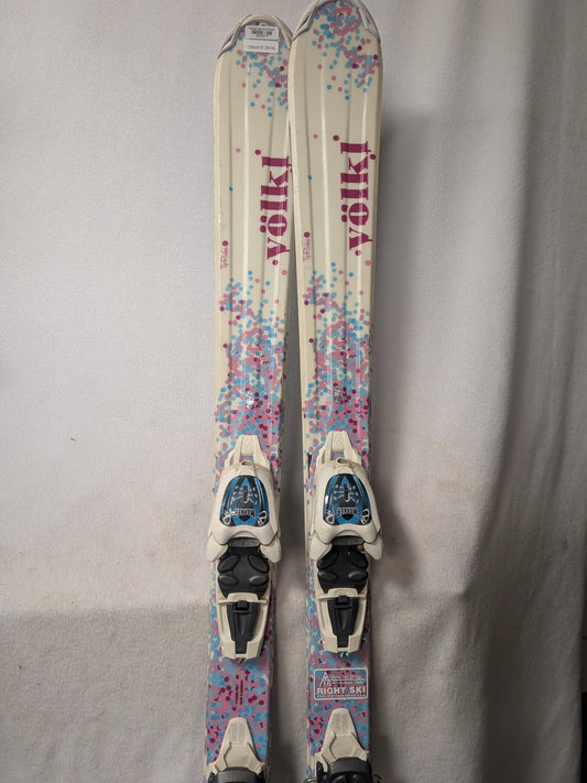 Volkl Chica Skis Marker 7.0 Bindings 130Cm Color White Condition Used
