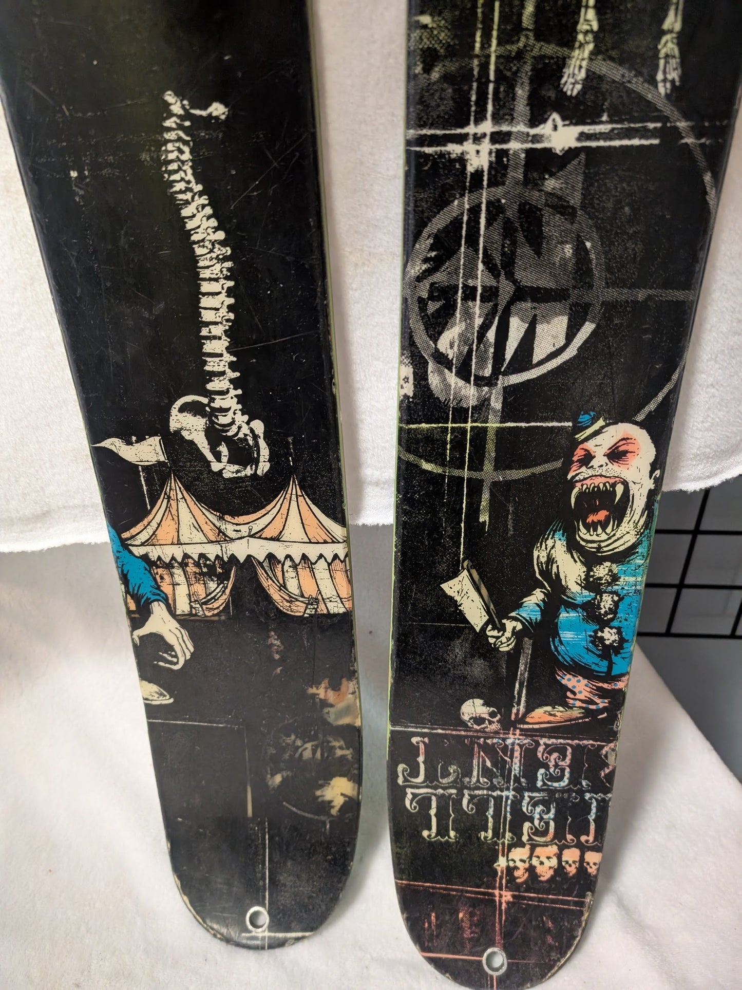 K2 Hell Bent XC Skis Marker Duke Randonee AT Bindings Size 180 Cm Green Used