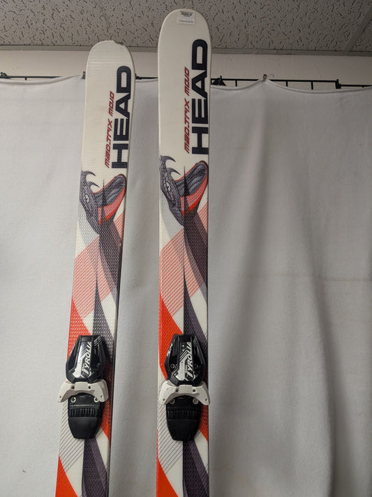 Head Mao-Trix Mojo Skis Tyrolia RX12 Bindings Size 175 Cm Color Orange Condition Used