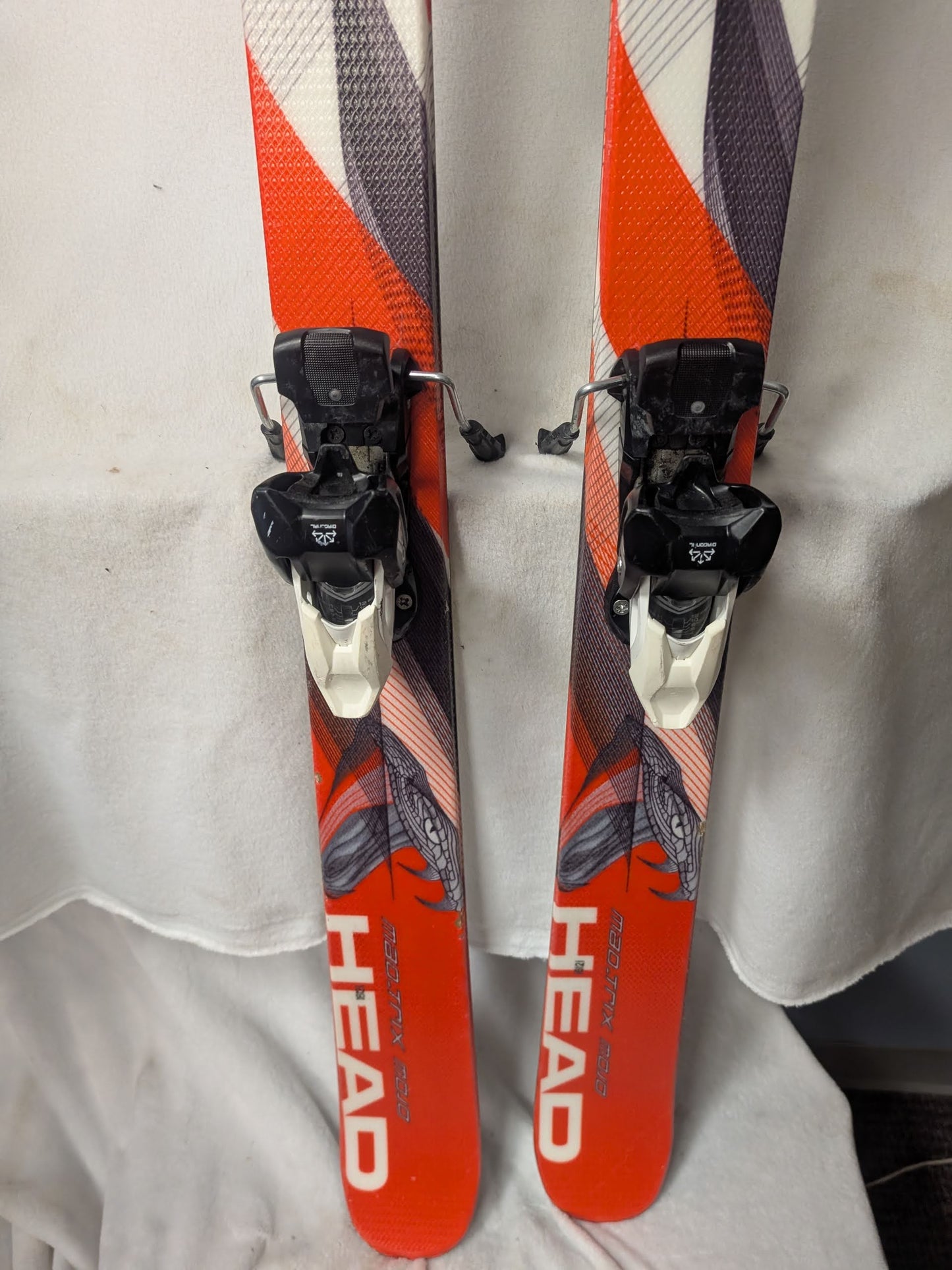 Head Mao-Trix Mojo Skis Tyrolia RX12 Bindings Size 175 Cm Color Orange Condition Used