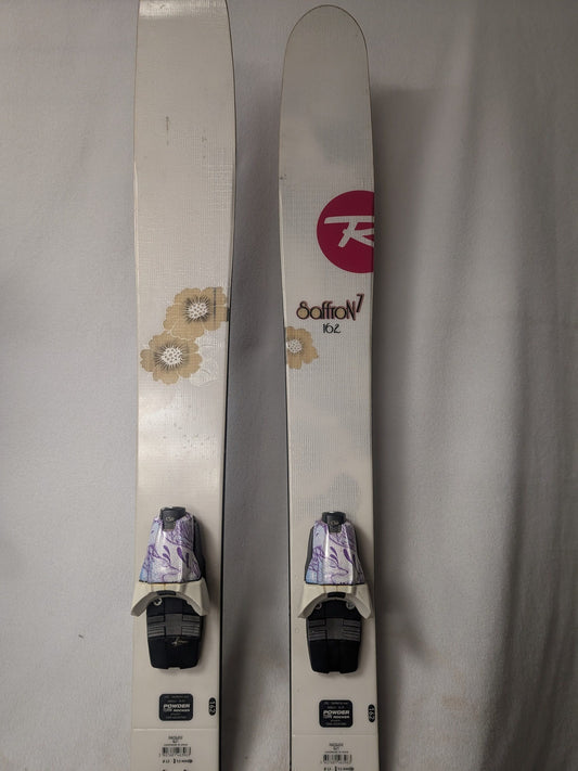 Rossignol Saffron 7 Skis Marker Bindings 162 Cm Color White Condition Used