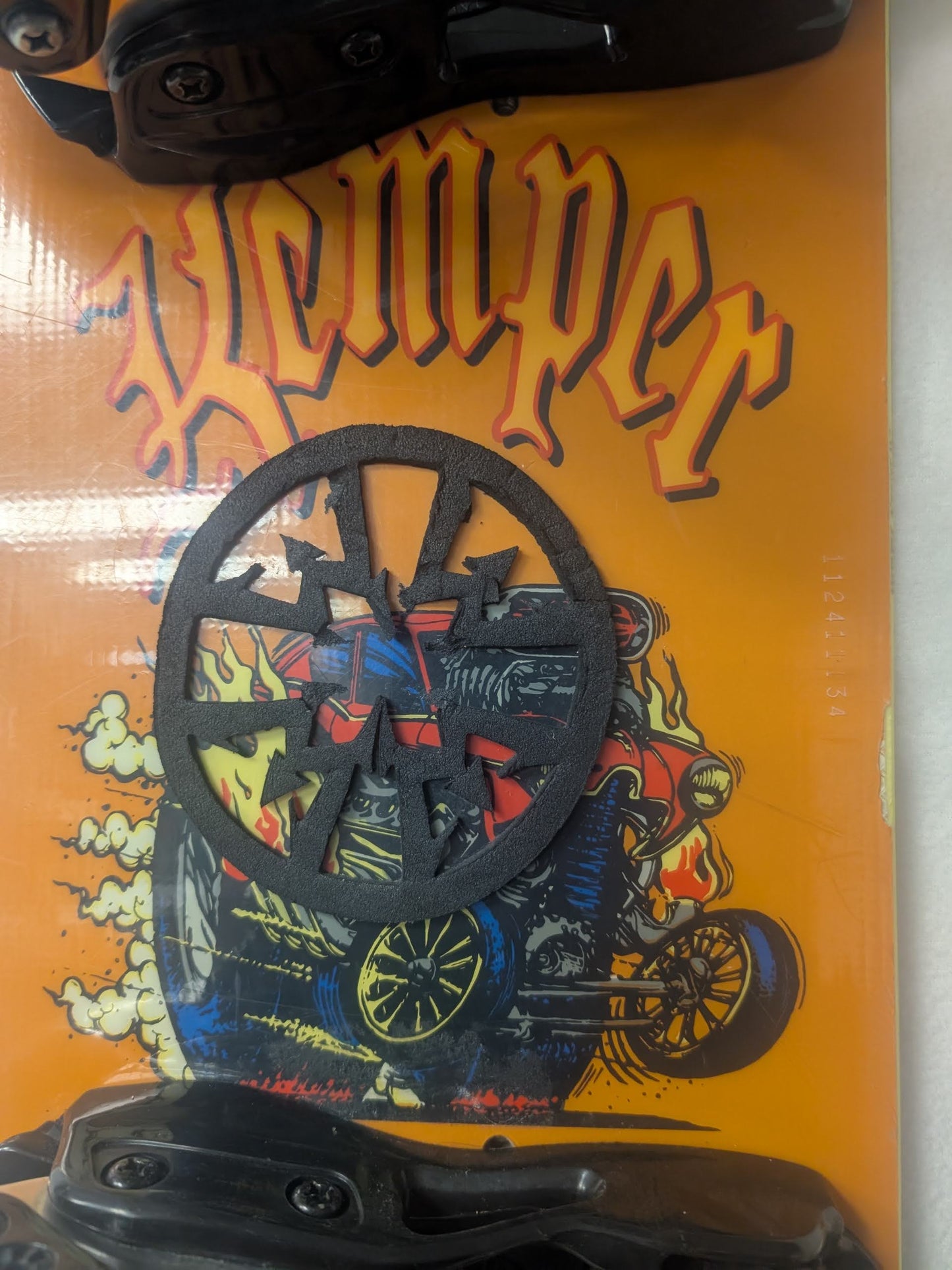 Kemper Snowboards Lamar MX1 Bindings Size 110 Cm Color Orange Condition Used