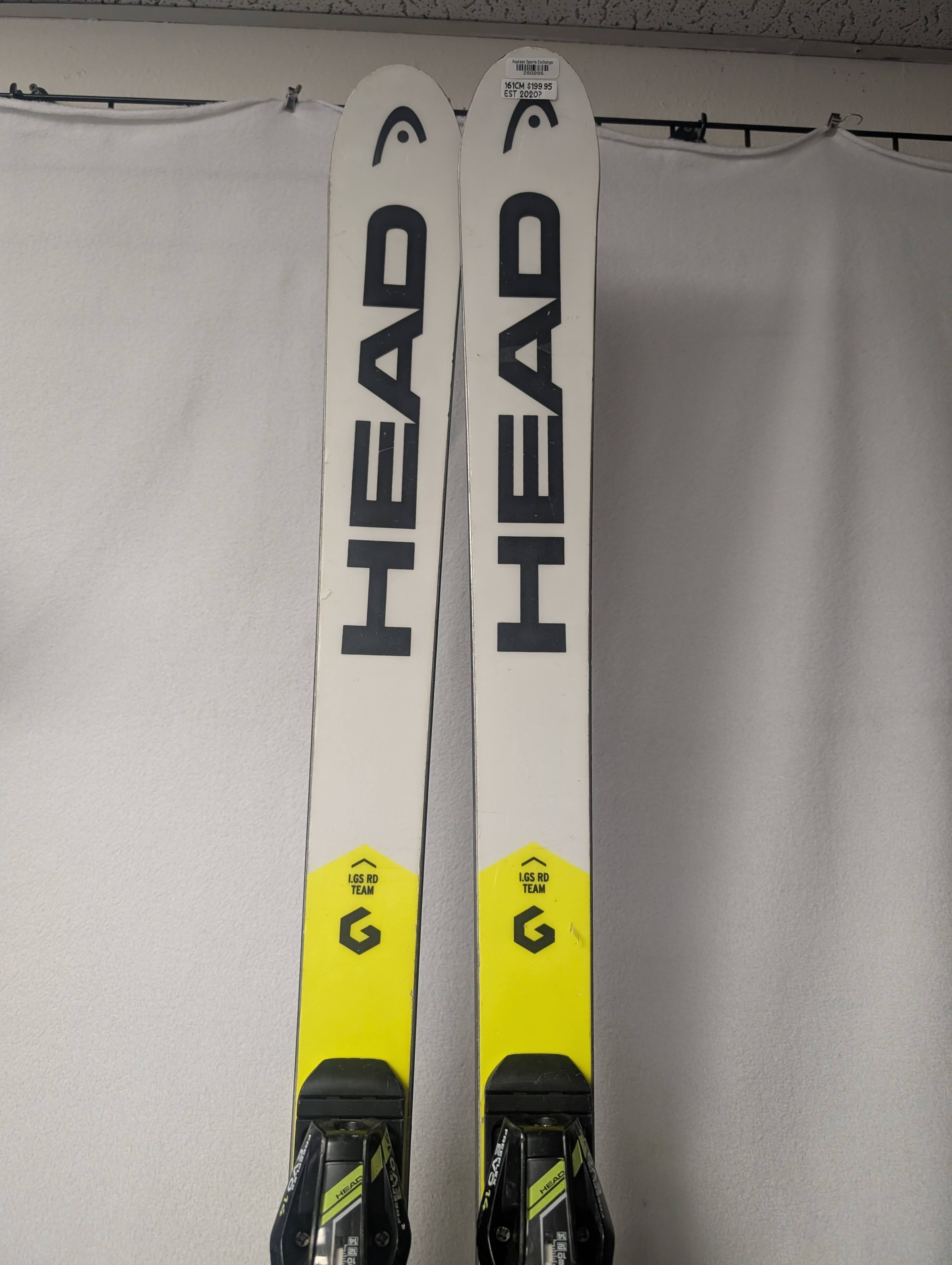 HEAD WORLD CUP REBELS スキー 板 GS166cm Head World Cup Rebels Skis Head Evo 14 Bindings 166 cm Yellow Used