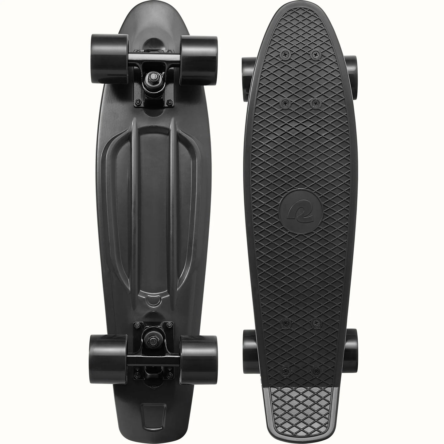 Retrospec Quip Mini Cruiser Skateboard, Black, Size: 27" NEW