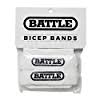 Battle Bicep Bands Thick White with BATTLE Logo New