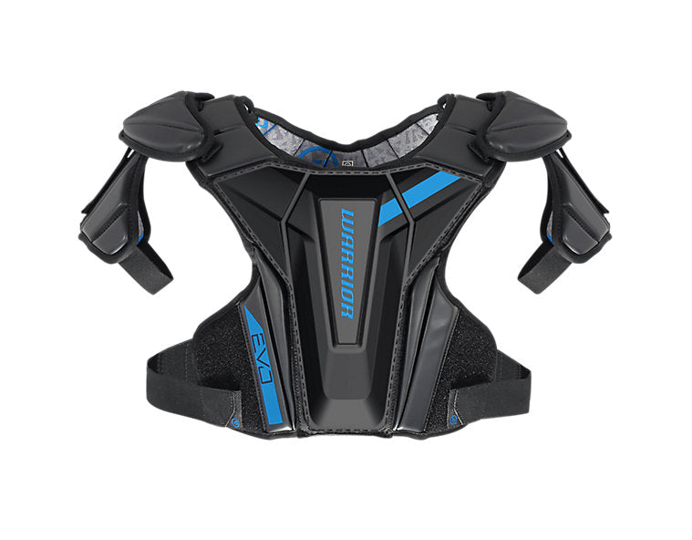 Warrior Lacrosse Shoulder Pads Evo Rise Black Size Youth YM-YL New