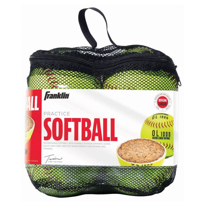 Franklin Practice Softballs 4 balls total New